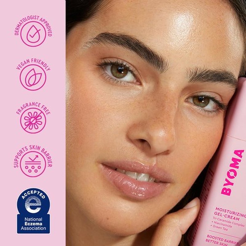 BYOMA Moisturizing Gel Cream - Niacinamide & Green Tea Barrier Repair Lotion - Alcohol-Free, Oil-Free Face Moisturizer - 1.69 fl. oz