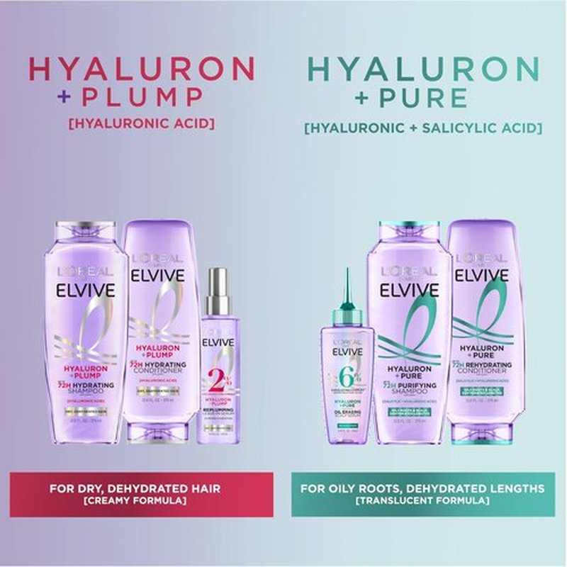 L'Oreal Paris Elvive Hyaluron + Pure Oil Erasing Scalp Serum with Salicylic Acid For Oily Hair, 3.45 Fl Oz