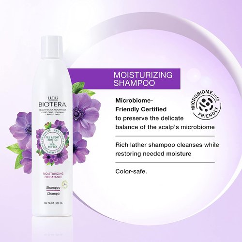 BIOTERA Moisturizing Shampoo & Conditioner Set - Hydrates Dry, Medium & Fine Hair | Vegan, Cruelty-Free & Color-Safe | 15.2 Fl Oz