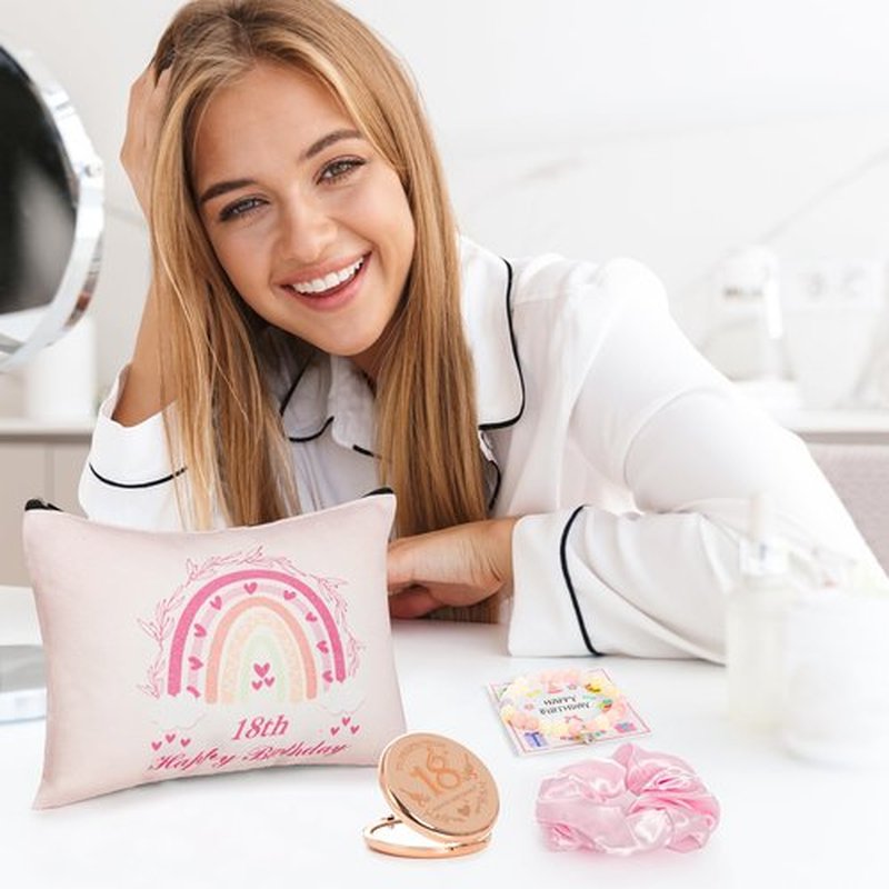 18th Birthday Gifts for Girls, Happy 18th Birthday Gift Ideas Set for Her,Cute Unique Turning To 18 Year Old Birthday Gifts Basket Presents Set for Women,Best Friend, Sister, Daughter,Female