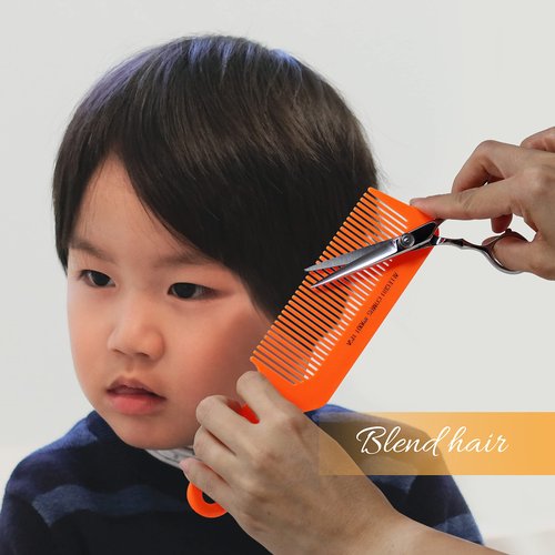 Allegro Combs 9001 Hair Combs Flat Top Clipper Blending Fading Combs Cutting Barber Flattop Thinning Hair Combs Hairstylist Flexible For Women Men Shampoo Usa 2 Pc. (Neon Orange)