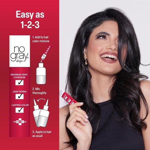 Regine Switzerland No Gray Color Drops - 2 Pack for Covering Gray Hair | Prevent Color Fade & Extend Touch-Ups