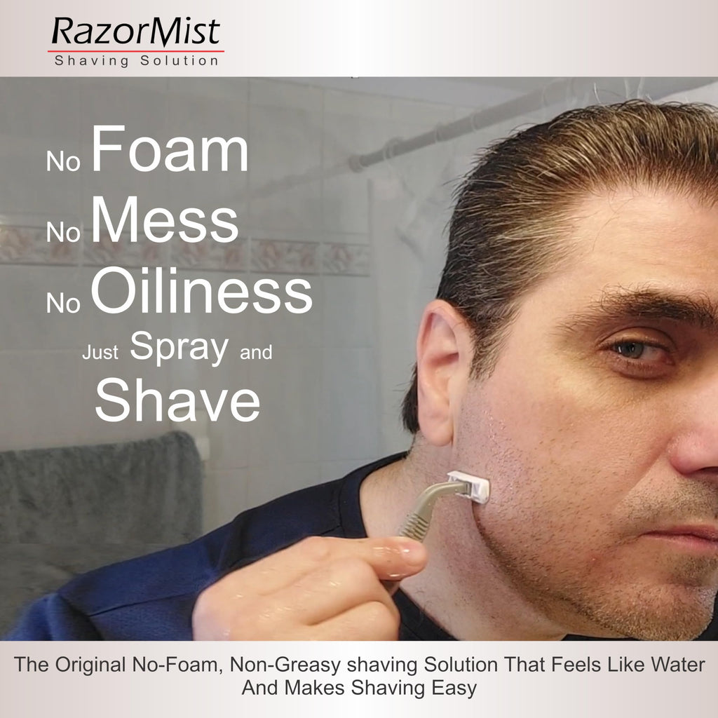 RazorMist No-Foam Shaving Mist for Men - Foamless Shaving Solution