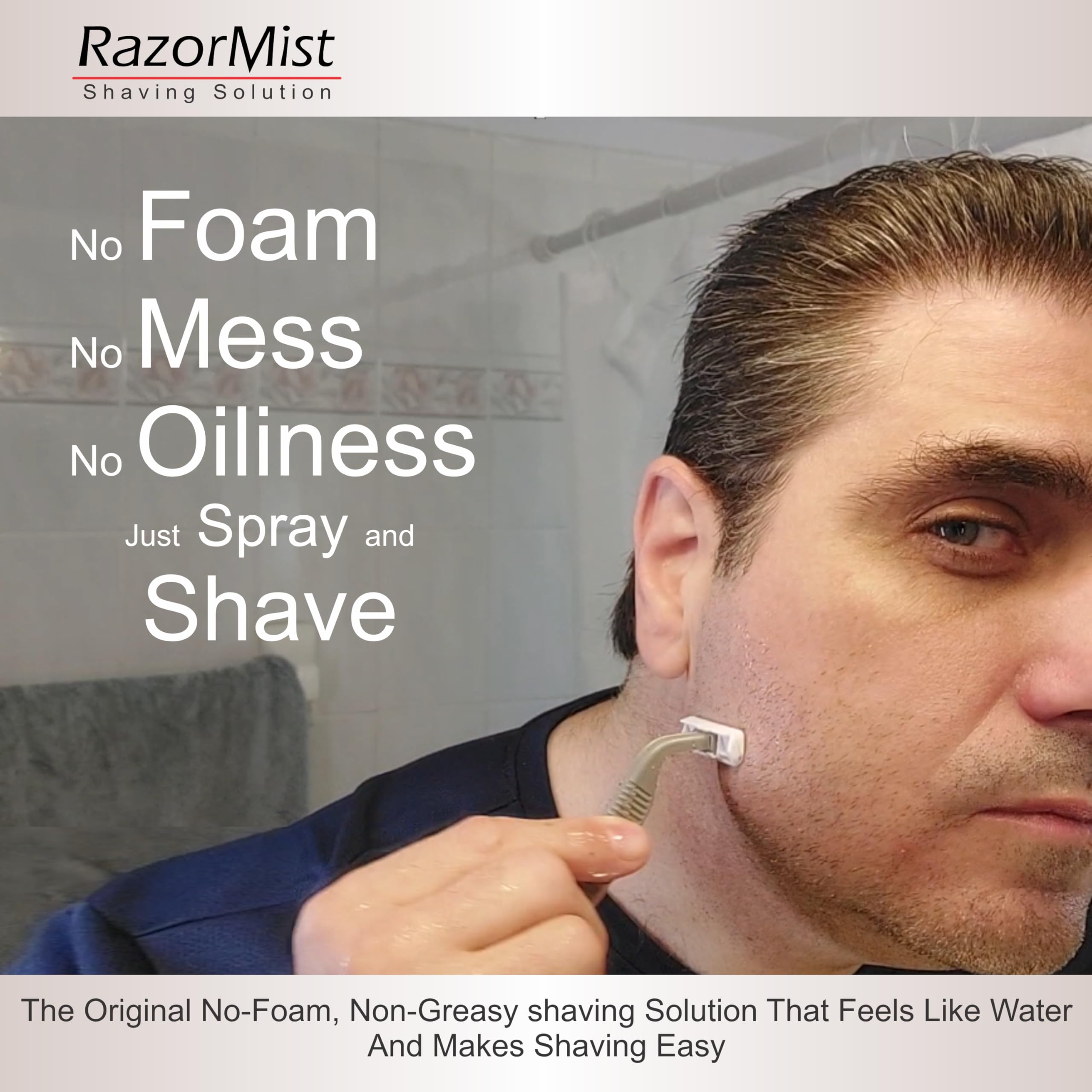 RazorMist No-Foam Shaving Mist for Men - Foamless Shaving Solution
