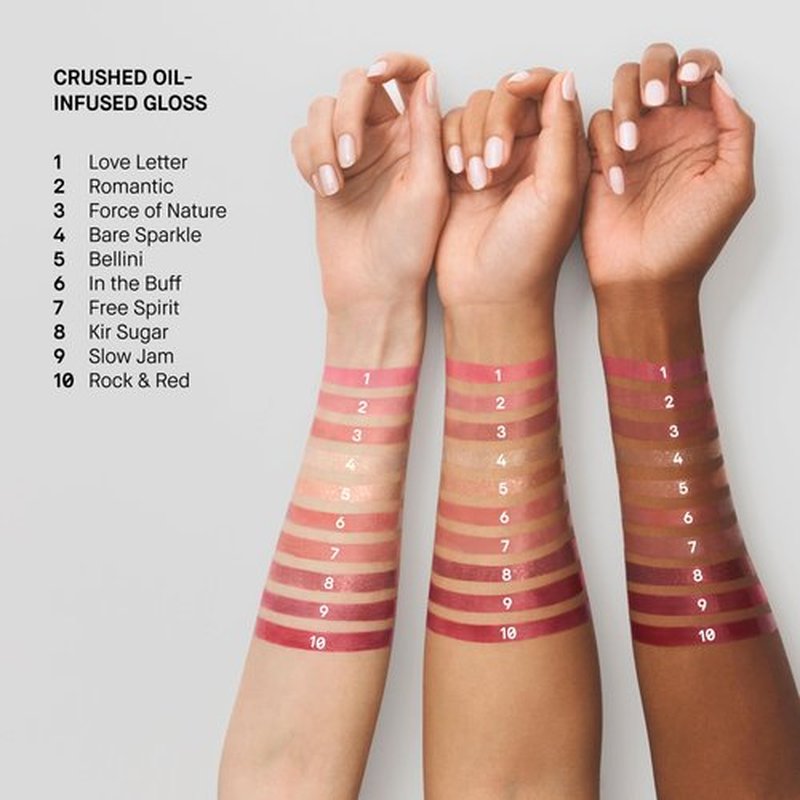 Bobbi Brown Crushed Oil-Infused Gloss | Hydrating, Non-Sticky, Tinted Lip Oil Gloss | High-Impact Shine & Comfortable Feel, 0.20 Fl Oz, Bare Sparkle