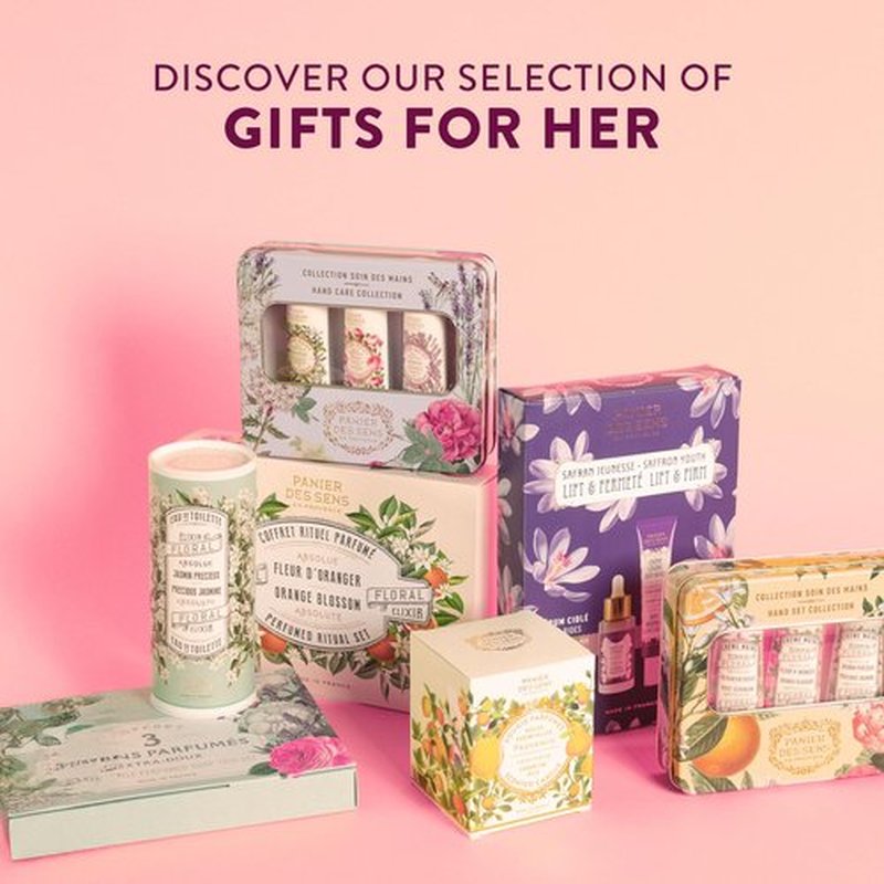 Panier des Sens - Bar Soap Gift Set for Women - Cotton, Rose, Lavender Soap Bars - Birthday Gift for Her - Hand & Body Soap Bars with Shea Butter - 97% Natural Ingredients - 3x3.5oz