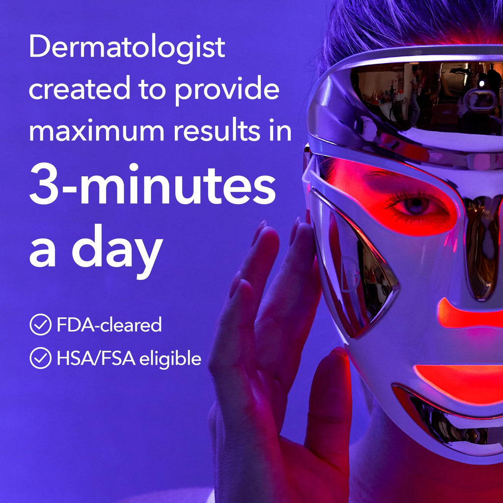Dr. Dennis Gross DRx SpectraLite FaceWare Pro – LED Face Mask for Skin Rejuvenation with Dual Red & Blue Light Therapy, FSA HSA Eligible