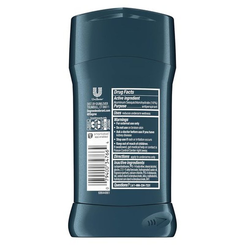 Degree Men Antiperspirant Deodorant - Cool Rush 72-Hour Sweat & Odor Protection | 2.7 oz, 4 Count