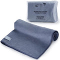 SimpleField Large Microfiber Hair Towel Wrap for Women (27x40 Inches). Anti Frizz Rectangle Fast Drying Towel with Elastic Band for Long, Curly, and Thick Hair. Includes Reusable Carry Bag (Grey)