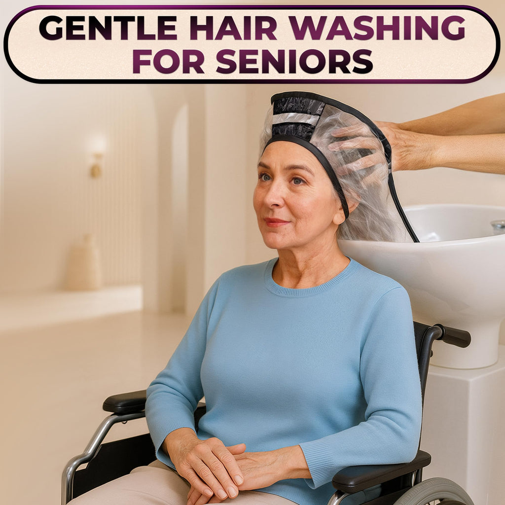 Hair Funnel for Washing Hair for Elderly, Adjustable, Reusable PVC