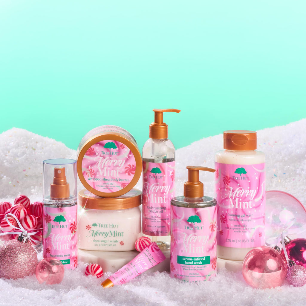 Tree Hut Sugarlips Merry Mint Lip Butter, Moisturizing Lip Care for Full, Soft Lips, Essential Hydration, 0.52 fl oz
