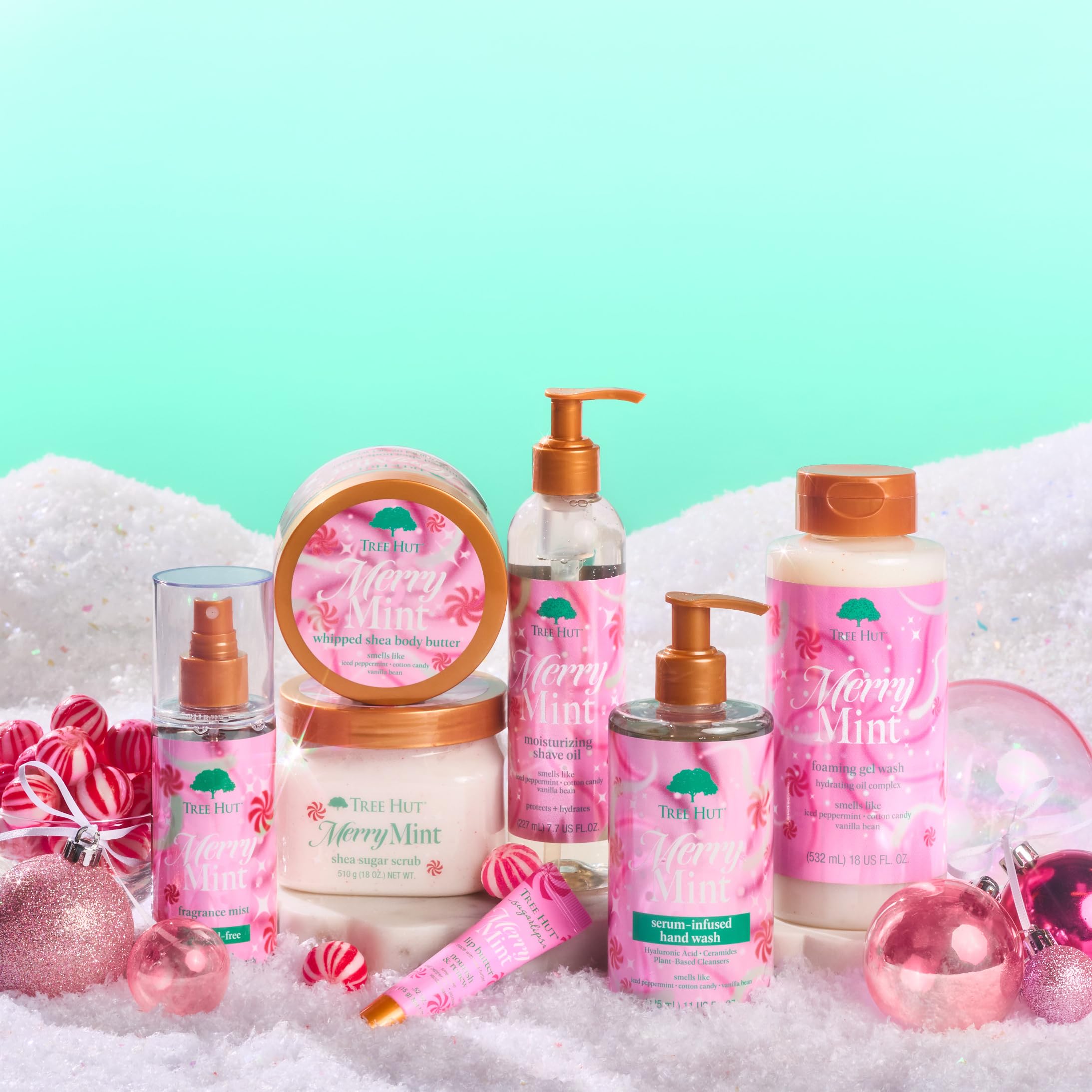 Tree Hut Sugarlips Merry Mint Lip Butter, Moisturizing Lip Care for Full, Soft Lips, Essential Hydration, 0.52 fl oz