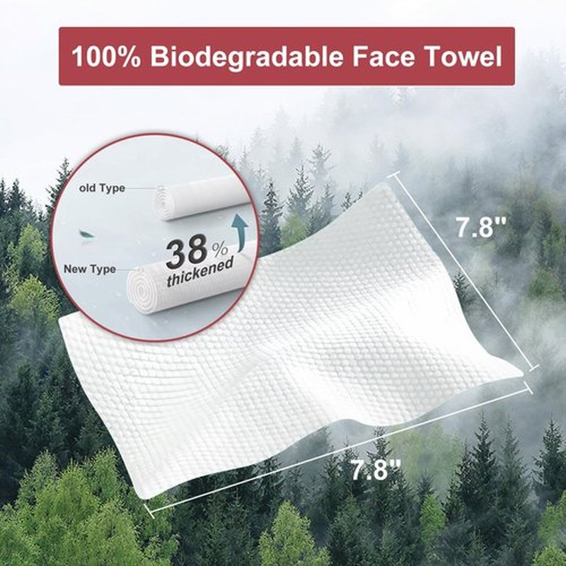 Disposable Towels for Face Hang Over the Door or on Wall, 300 ct, 2 Pack, Thick and Durable Facial Towels for Skin Care, Makeup Removal, Multi-Purpose Use on Sink, Bathroom Counter, Toilet, etc