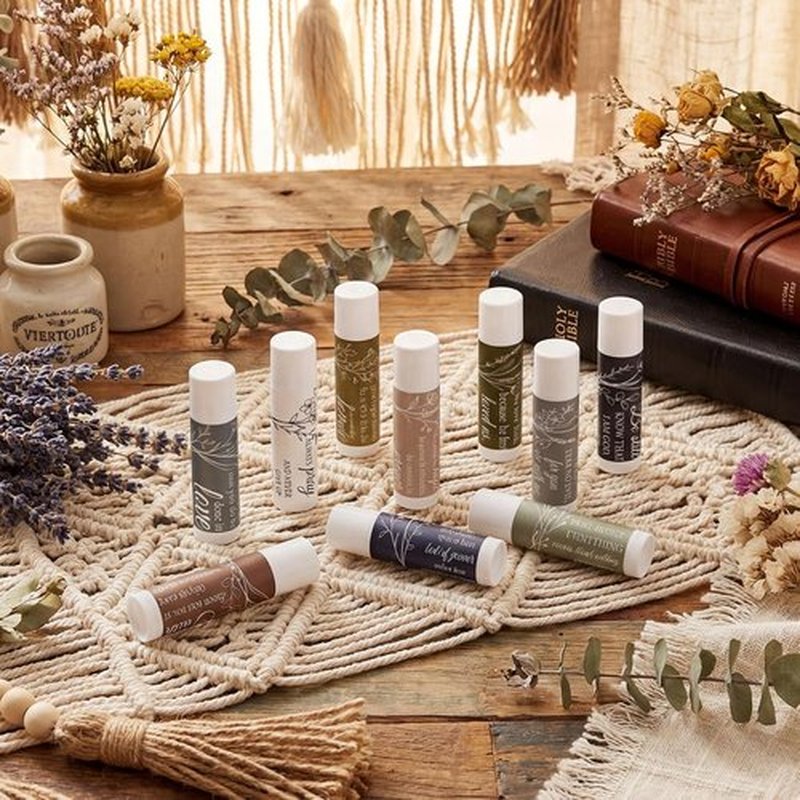 Skiennix 50 Pcs Christian Lip Balm Set - Perfect Religious Gifts for Easter & Mother's Day | Moisturizing Party Favors