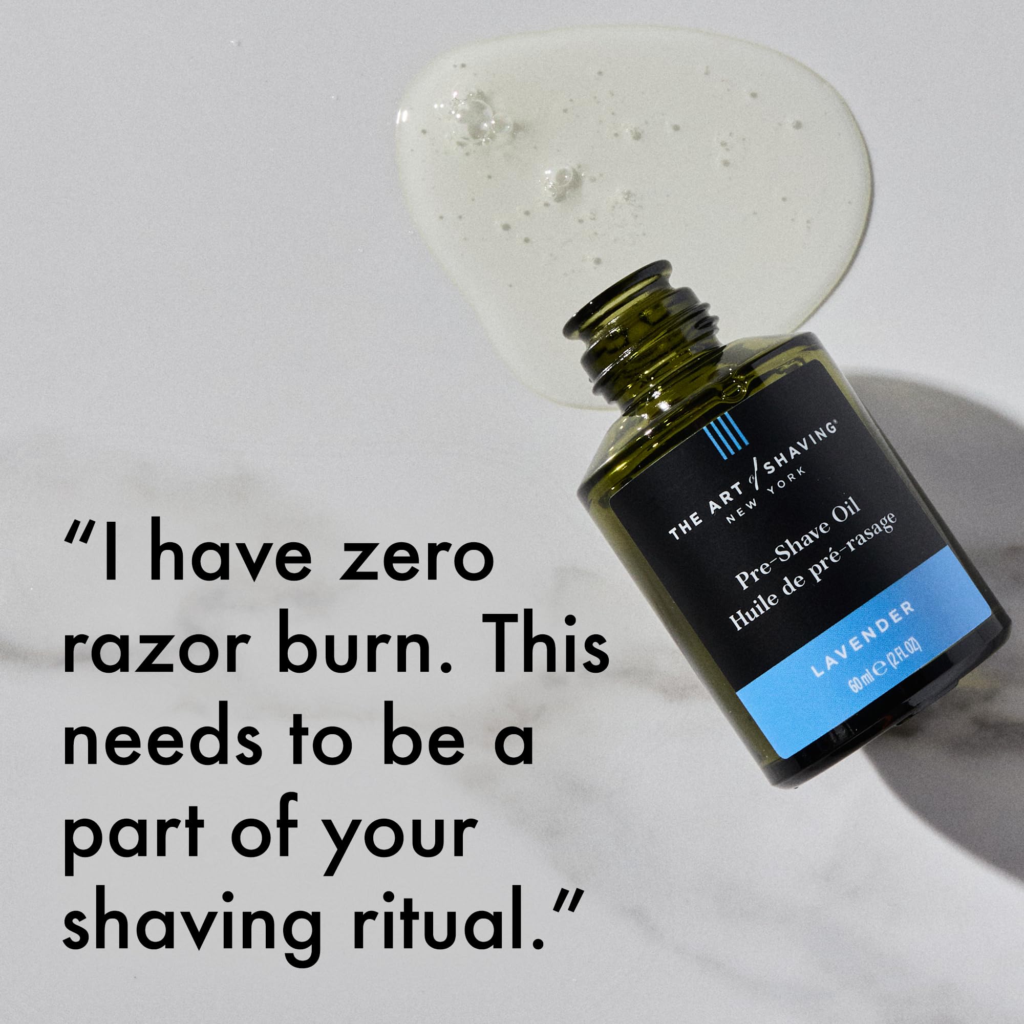 The Art of Shaving Pre Shave Beard Oil for Men, Protects Against Irritation and Razor Burn, Clinically Tested for Sensitive Skin, Lavender, 2 Oz