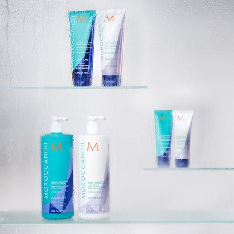 Moroccanoil Blonde Perfecting Purple Conditioner - Brightens Blonde Hair | 8.5 Fl Oz