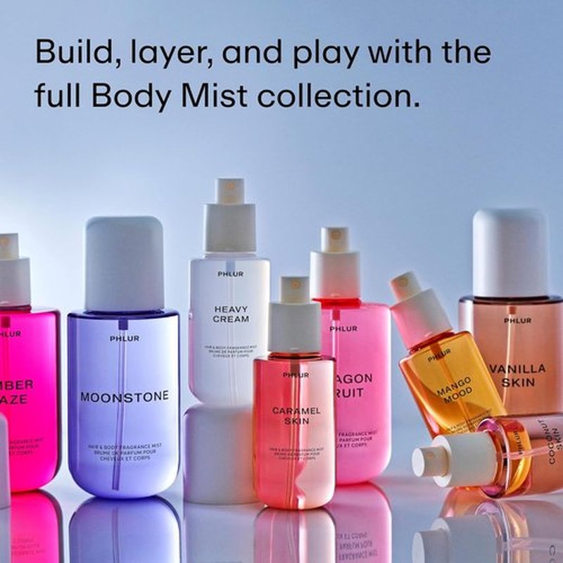 PHLUR Amber Haze Body Mist - 8 Fl Oz Hair & Body Perfume for Women with Amber, Vanilla & Saffron Fragrance