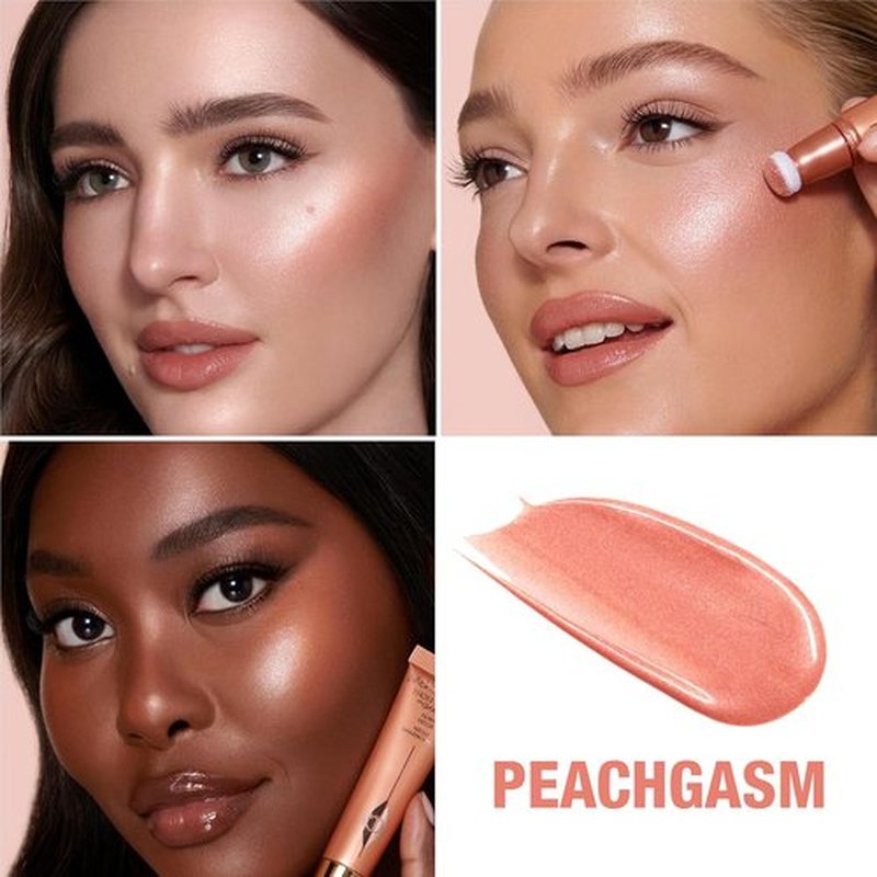 Charlotte Tilbury Beauty Light Wand Liquid Highlighter - Soft-Focus Blush for Radiant Cheeks | Pearlescent Finish