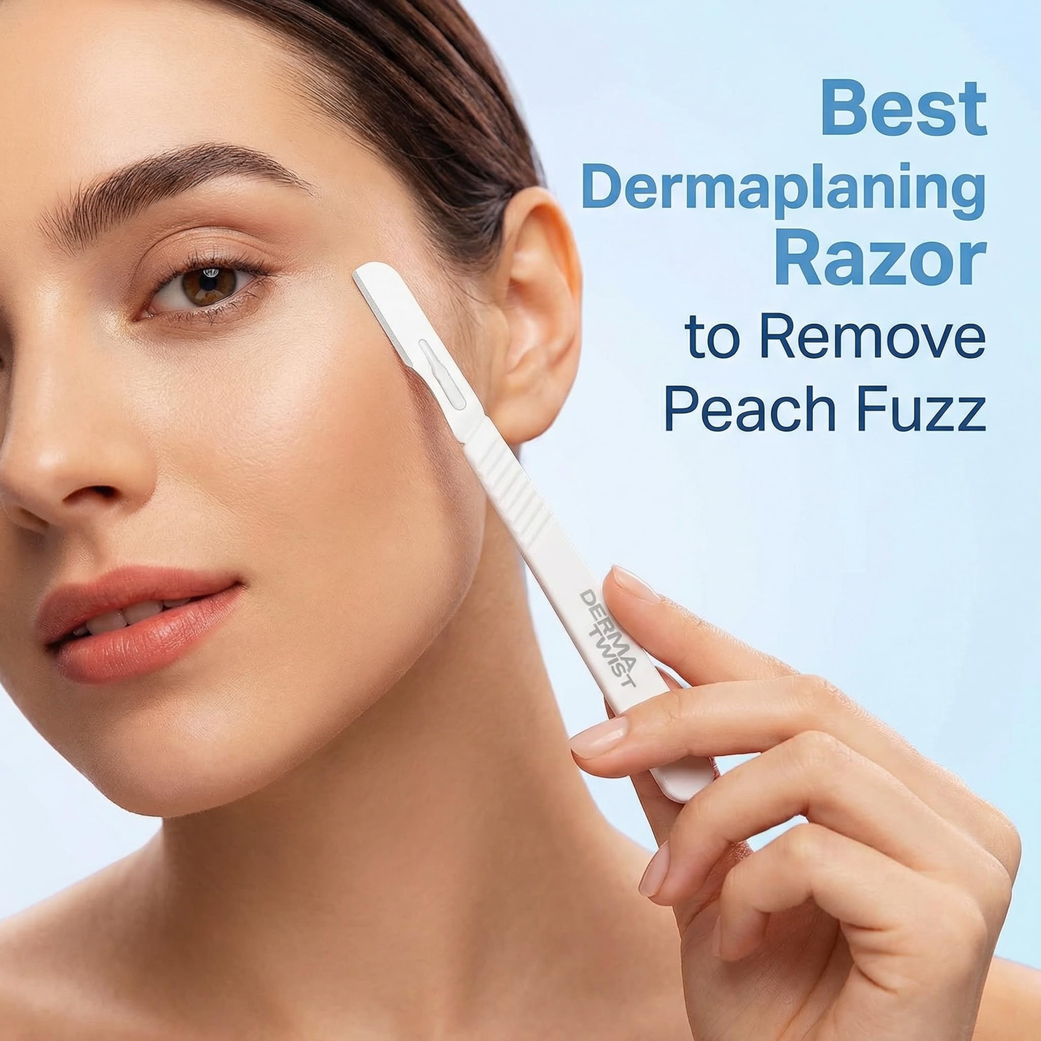 DermaTwist 10R Dermaplane Razor for Women Face – 20-Pack Sterile Disposable Dermaplane Scalpels Facial Razors for Women Face Dermaplaning Professional Face Shaver
