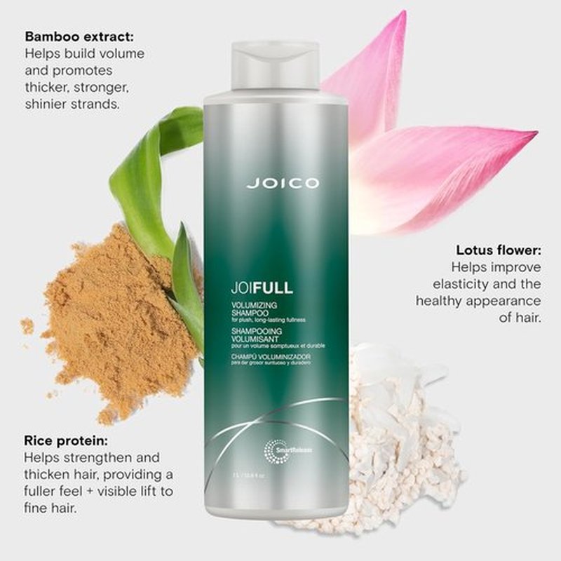 Joico JoiFULL Volumizing Shampoo - Boost Body & Shine for Fine, Thin Hair | Long-Lasting Fullness