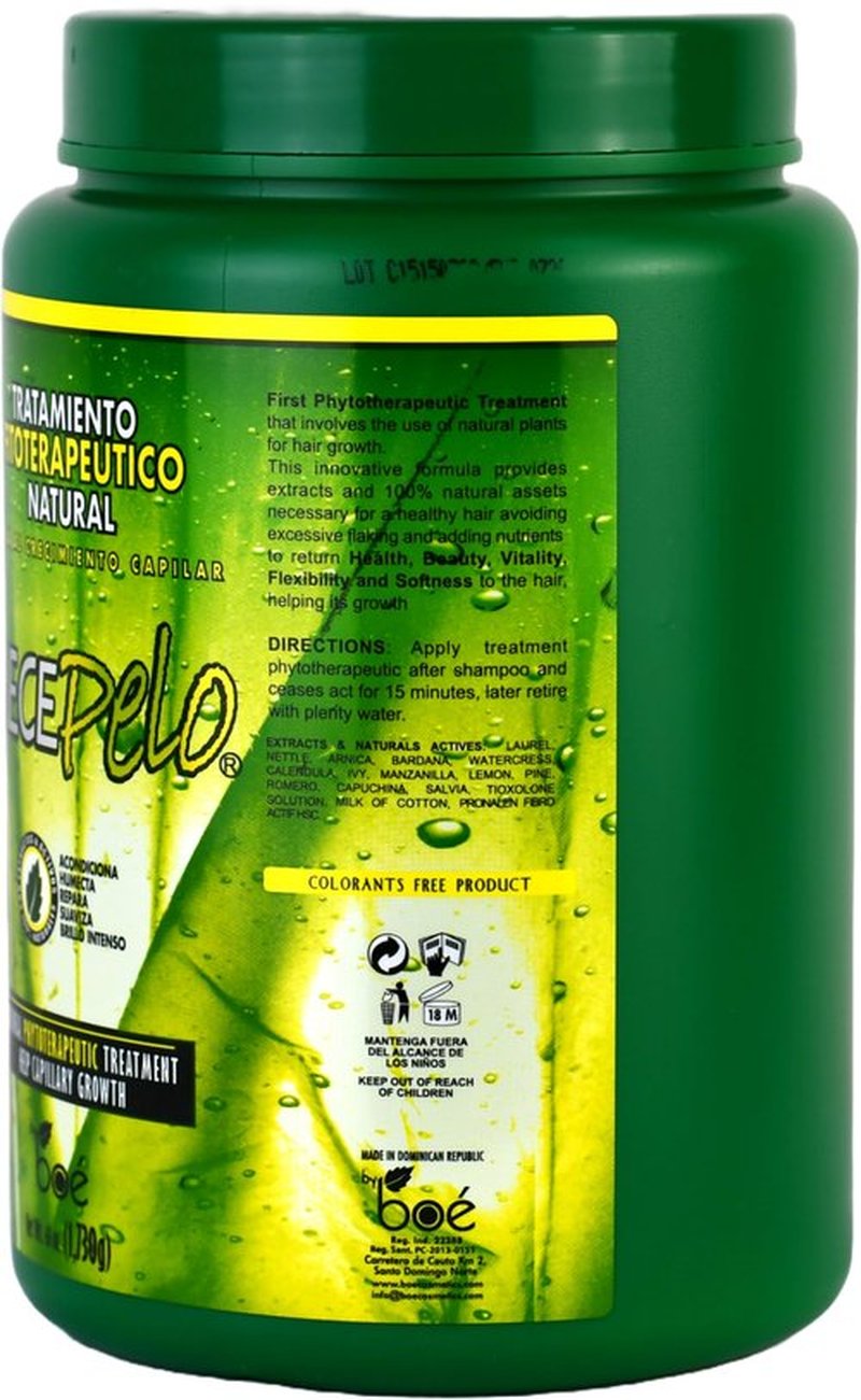 Crece Pelo Natural Phytotherapeutic Hair Growth Treatment, Deep Conditioning & Strengthening Mask – Promotes Thicker, Healthier Hair – Hydrating & Repairing Formula for All Hair Types – 61 oz