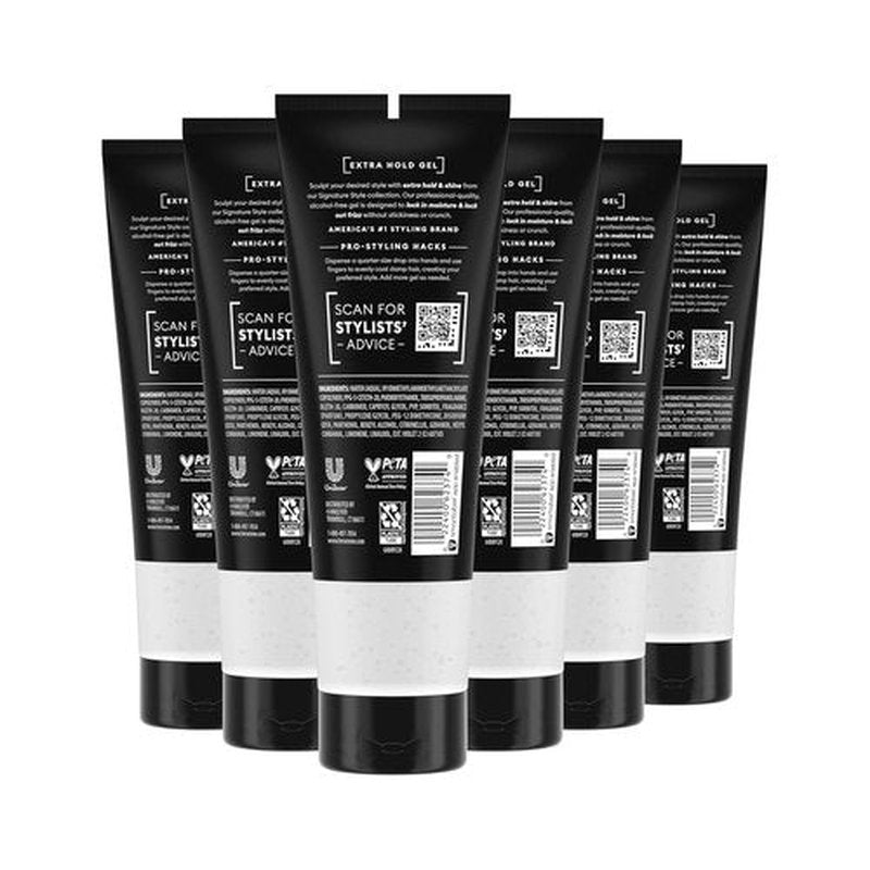 TRESemmé Extra Hold Hair Gel - Alcohol-Free Formula for 24-Hour Frizz Control | 9 oz (Pack of 6)