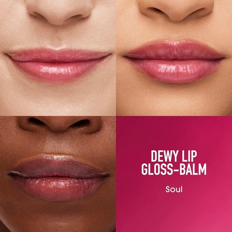 bareMinerals Rosy Glow Duo - Full Size Highlighting Blush & Dewy Lip Gloss-Balm | Limited Edition Clean Beauty Gift Set