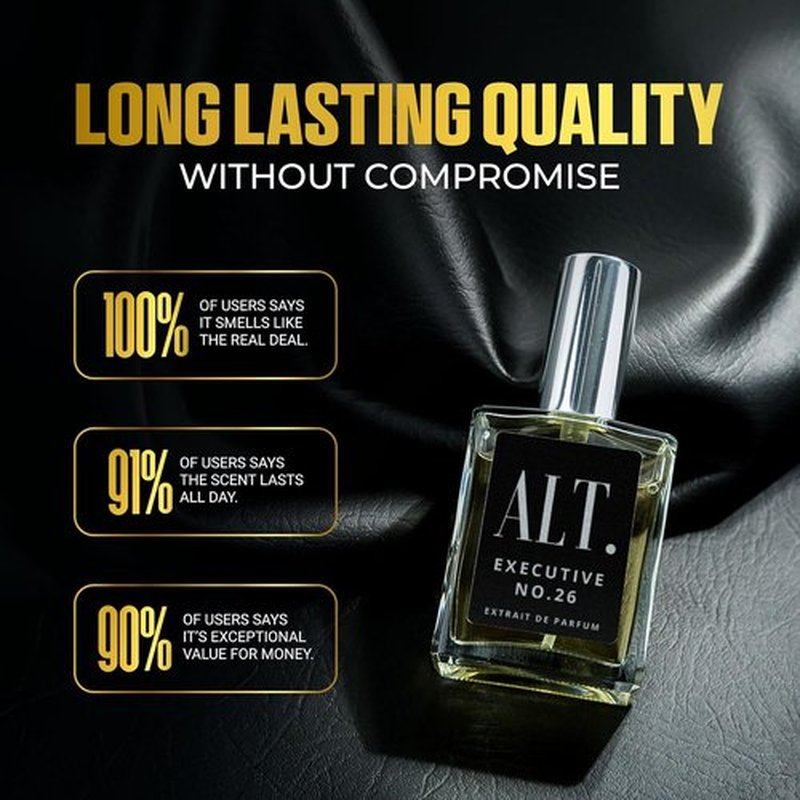 ALT. FRAGRANCES Executive No. 26 - Long Lasting Woody Fruity Extrait de Parfum for Men | 60ml