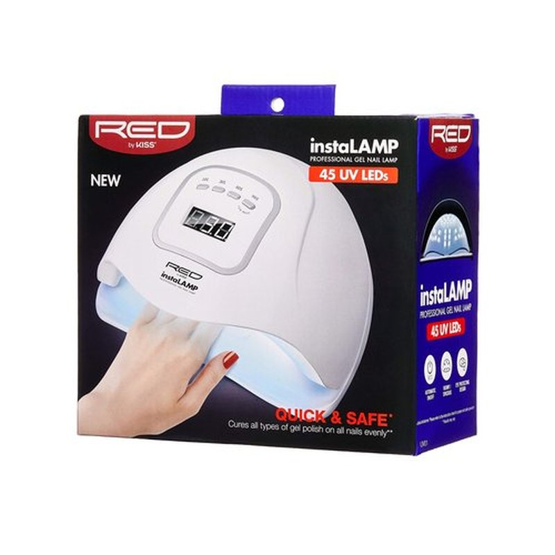 Red by Kiss instaLAMP Professional Gel Nail Lamp 45 UV LEDs with 4 Timers