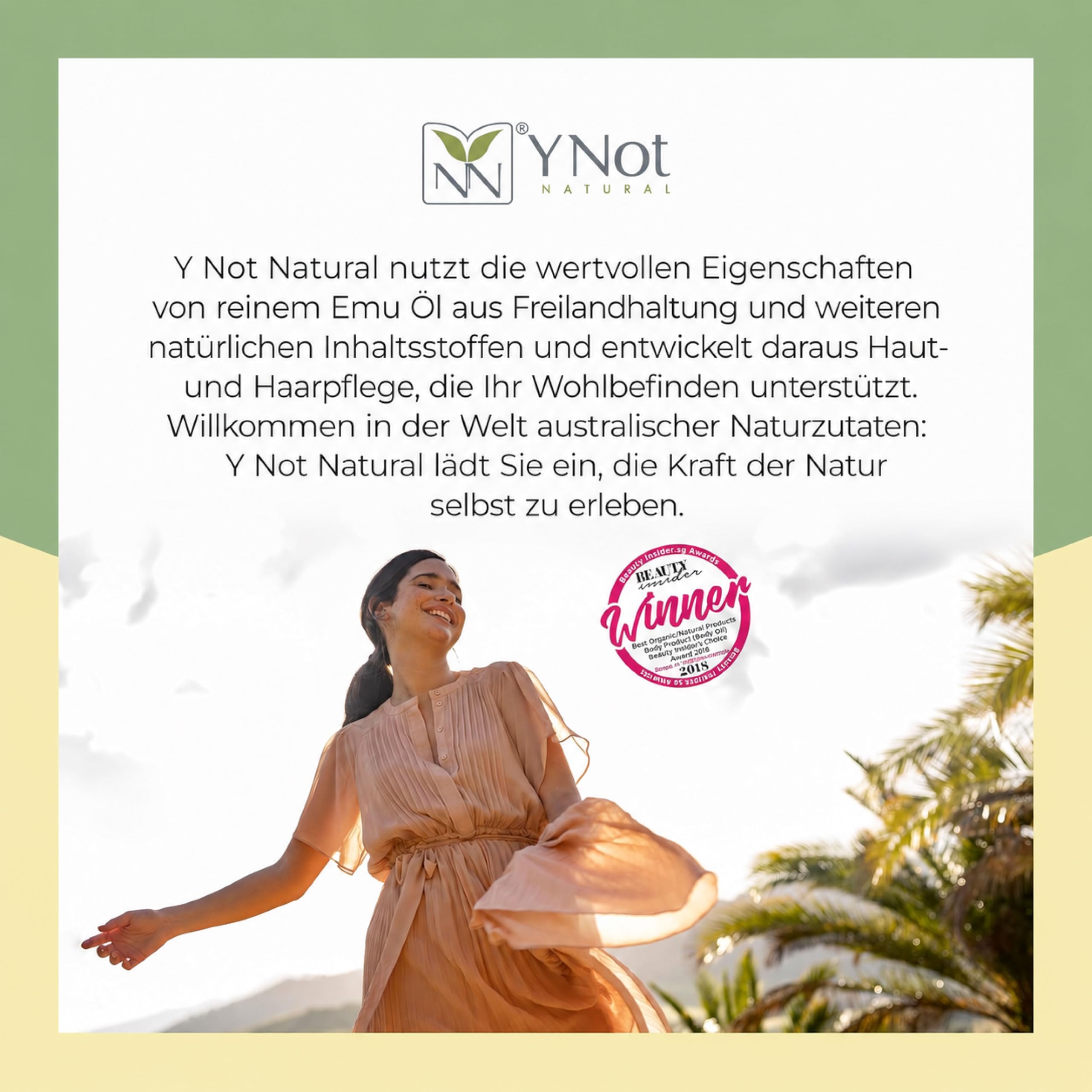 Y Not Natural Pure Emu Oil - Organic Moisture for Face, Body, Hair, Scalp & Nails - Rich in Omega 3-6-9, Vitamins & Essential Minerals - Australian Emu Oil (60ml) 2.03 fl oz - Pink Sugar
