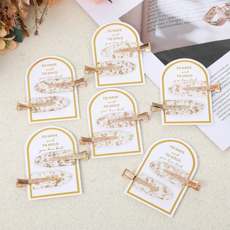 Psyqtsuary 20 Pcs No Crease Hair Clips - Gold, Modern, Glitter, Formal, Unisex - 20 Count (Pack of 20) - Wedding, Birthday, Christmas - Plastic, Rectangular, Normal Hair Type