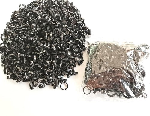 Black Glue Rings for Eyelash Extension,300PCS Smart Eyelash Glue Rings,Disposable Eyelash Glue Holder flower Glue Cups Rings, Heart Lash Rings Lash Glue Holder False Eyelashes Lash Extension Supplies
