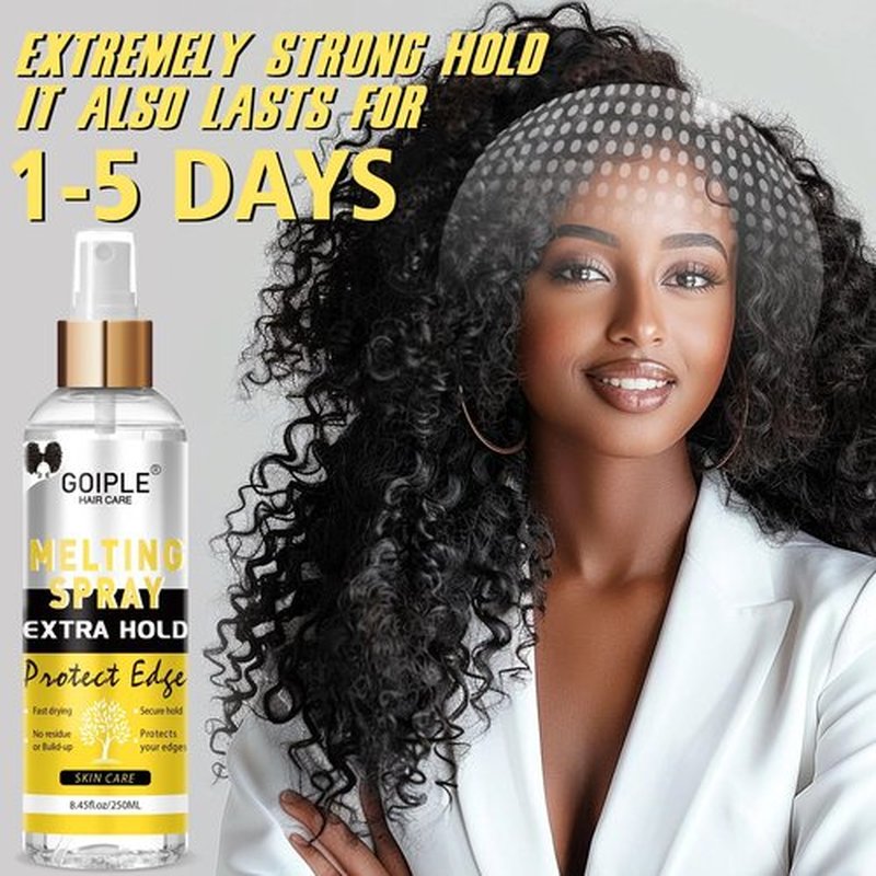 8.45 fl oz Lace Melting and Holding Spray Glue-Less Hair Adhesive for Wigs, Lace Bond Adhesive Spray Wig Spray for Closure Wigs Closure Front Extensions, Strong Natural Finishing Hold with Control