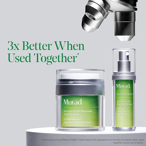 Murad Retinol Youth Renewal Serum - Fast-Acting Anti-Aging Treatment with Hyaluronic Acid - 1 oz