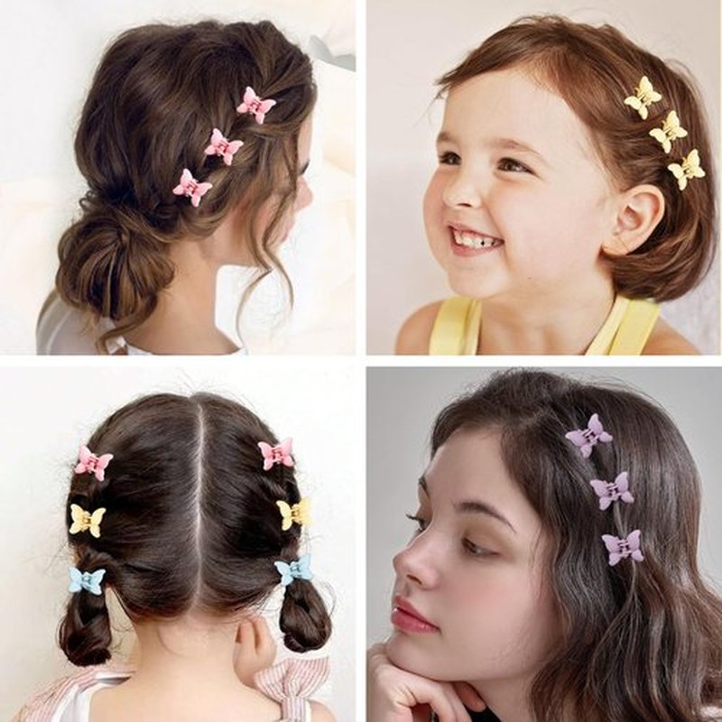 40Pcs Colorful Butterfly Hair Clips - WOVOWOVO Small Hair Claw Clips Cute Butterfly Clips for Thin Fine Hair Mini Hair Clips Hair Accessories for Women Girls Birthday Christmas Gift
