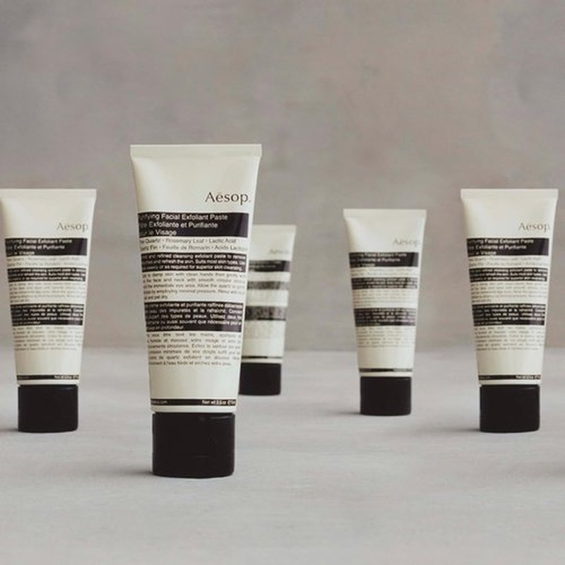 Aesop Purifying Facial Exfoliant Paste - Refreshing Cream Cleanser with Fine Quartz & Rosemary | 2.6oz / 75mL