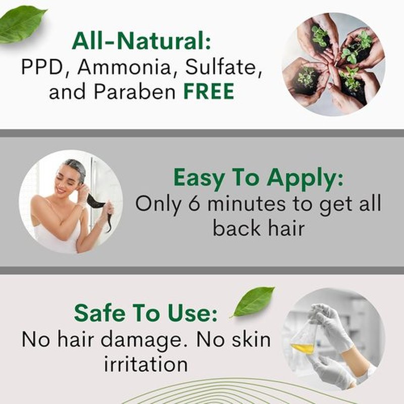 Regine Switzerland Black Hair Dye Shampoo - Ammonia-Free Gray Coverage in Minutes - 10-in-1 Herbal Formula for All