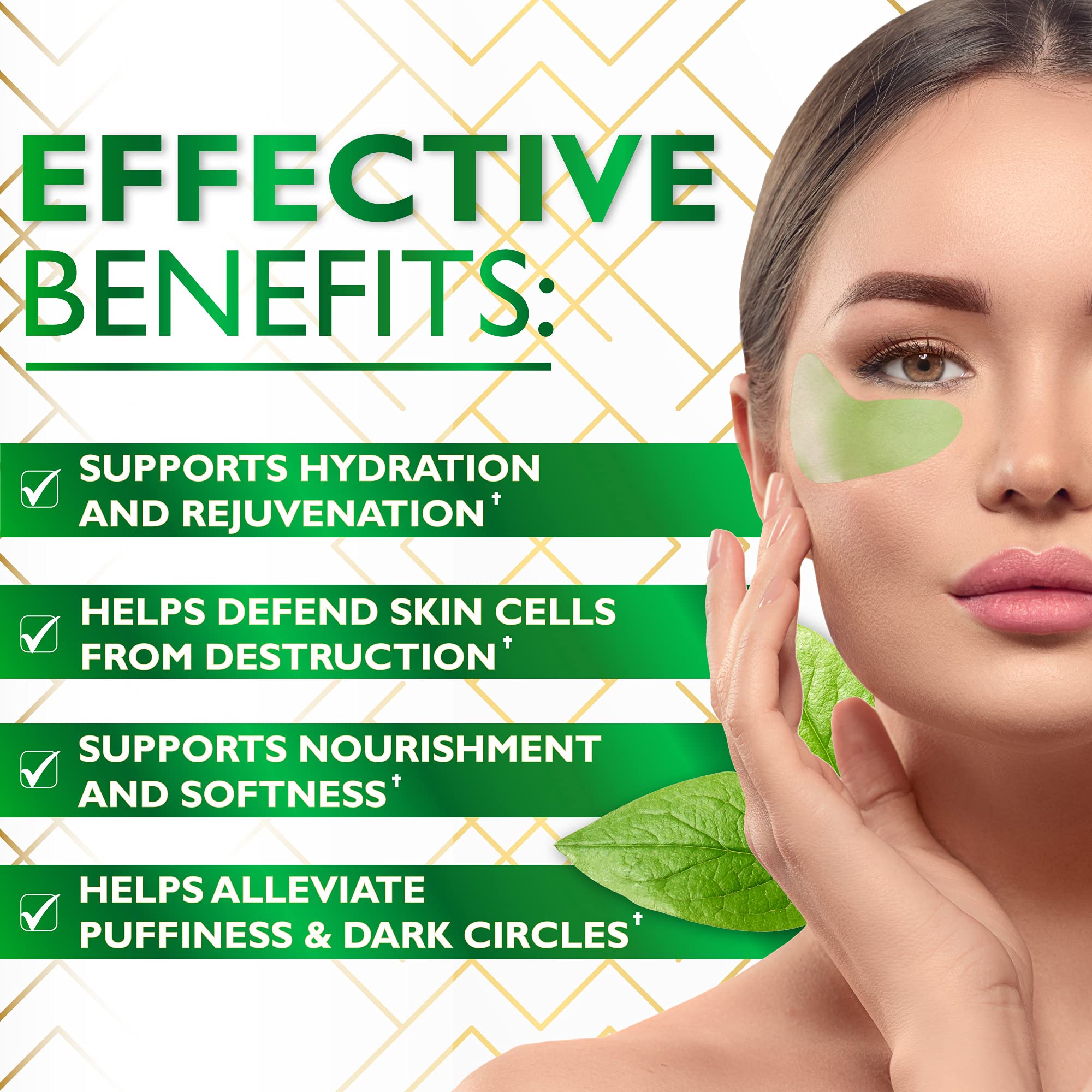 Lorelis Lab Under Eye Mask for Puffy Eyes, Dark Circles, Eye Bags, Puffiness, Wrinkles with Collagen - Hydrating - Green Tea Skincare - Anti-Aging Eye Patch Treatment Masks - 60 Under Eye Gel Pads