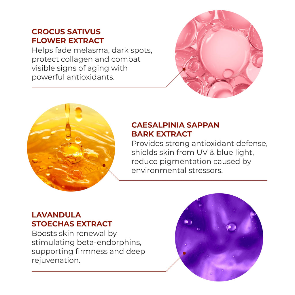 ABERA Renewing Saffron Serum, High-Potency Melasma Treatment for Face & Body, Dark Spot Remover for Age Spot Sun Spot Freckles Brown Spot, Anti-Aging Moisturizer with Hyaluronic Acid & C, 1.01 Fl Oz