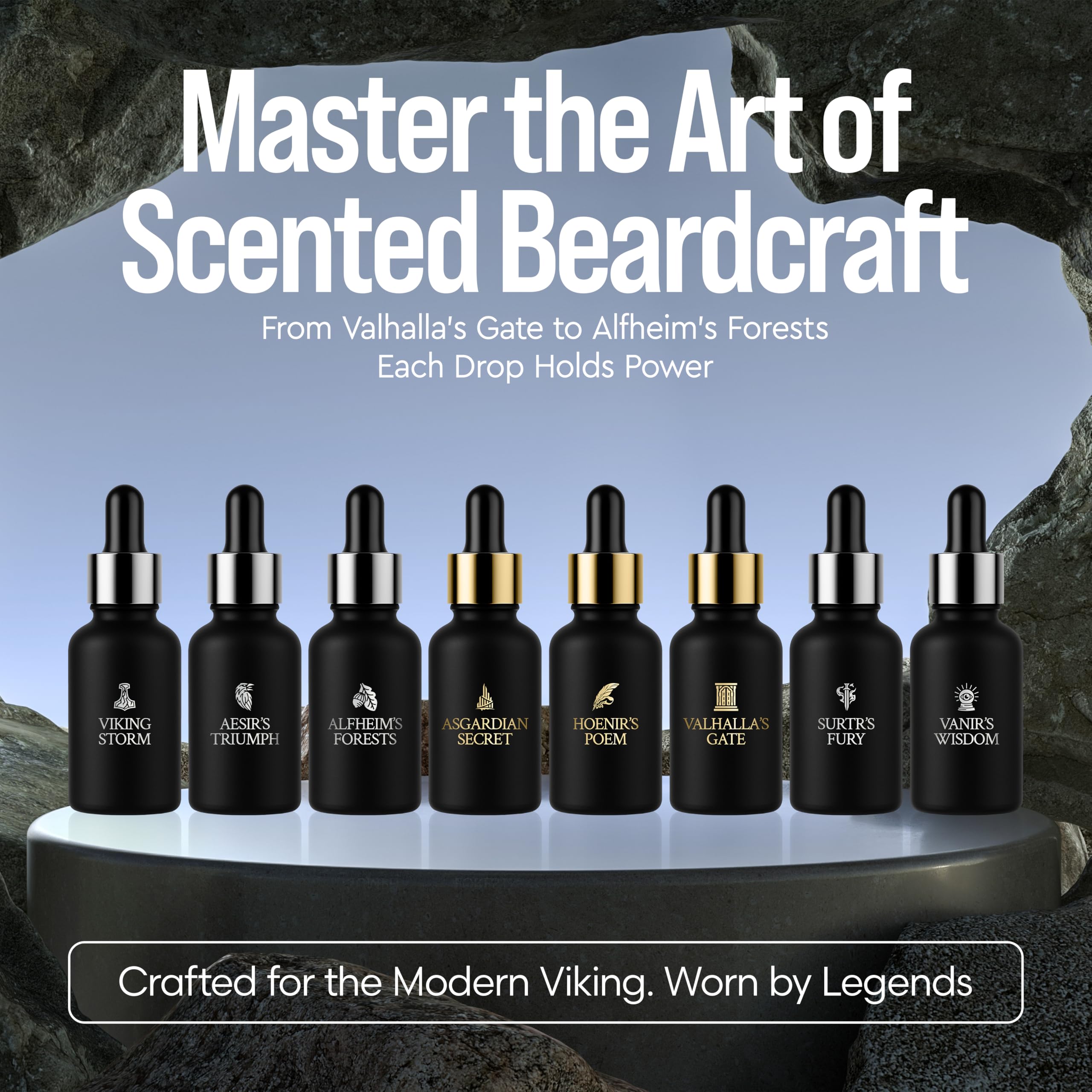The Beard Struggle Beard Oil Scent Sampler Kit 8-in-1 8 Premium Viking Beard Oil Scents in 1 Kit