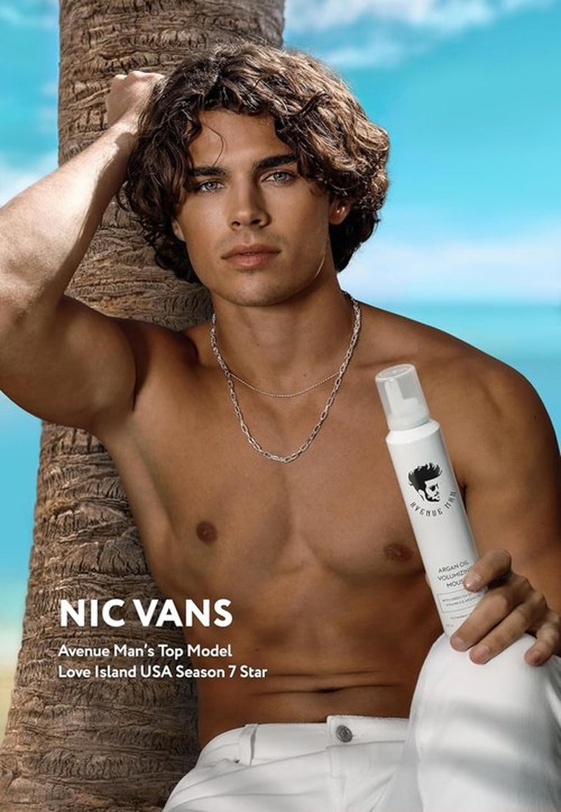 Avenue Man Argan Oil Mousse - Thickening & Volumizing Hair Foam for Men - Strong Hold & Frizz Control (6.0 oz)