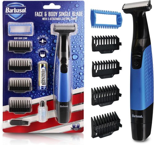 Barbasol Battery Powered Single Blade Razor - Smooth Shave with Precision Cutting