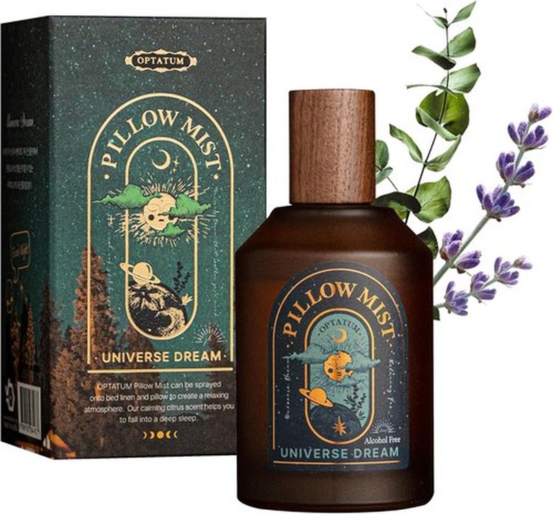 OPTATUM Pillow Mist - Aromatherapy Spray with Natural Essential Oils for Stress Relief | Sleep Well Gift