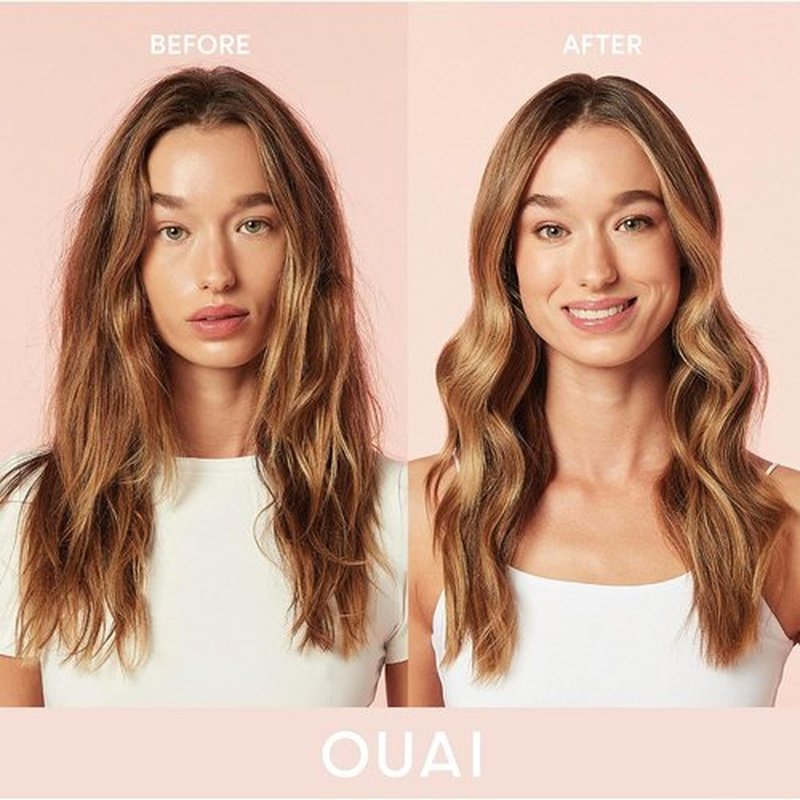 OUAI Anti Frizz Cream - Moisturizing Hair Cream for Frizz Control & Heat Protection | Travel Size (3 oz)