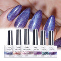 vettsy Magnetic Gel Nail Polish Set with Magnet, 6 Colors Cat Eyes Gel Polish Kit with Cat Eyes Effect for DIY Nail Art Manicure at Home (Meteor)