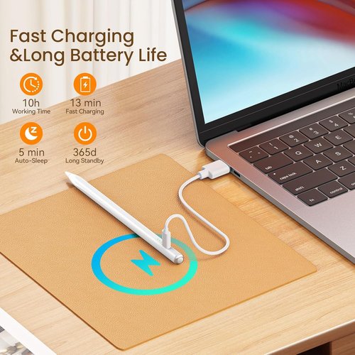 Hastraith Stylus Pen for iPad | Fast 13-Minute Charge, Tilt Sensitivity & Palm Rejection | Compatible with iPad 6-11" & Air/Mini