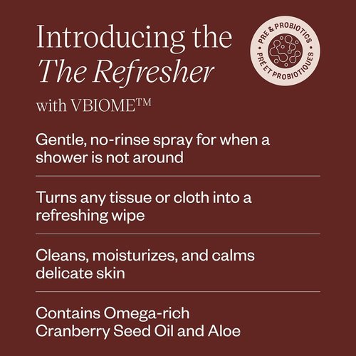 DIVA Refresher - Gentle No-Rinse Spray Cleanser - Fragrance-Free Plant-Based Formula - 100 mL