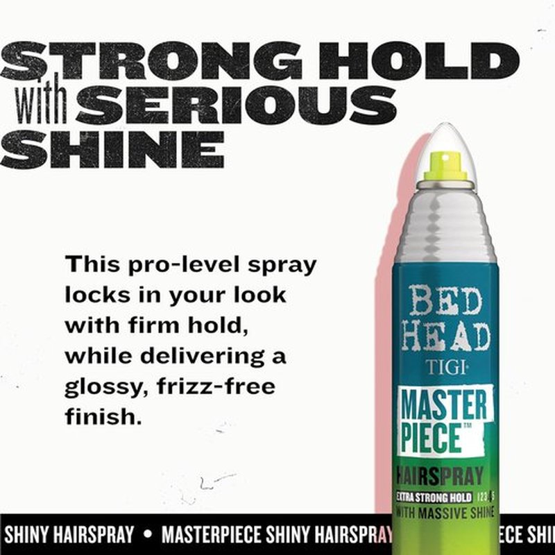 TIGI Bed Head Masterpiece Hair Spray - Extra Hold Frizz Control for Shiny, Glossy Hair | 10.3 oz