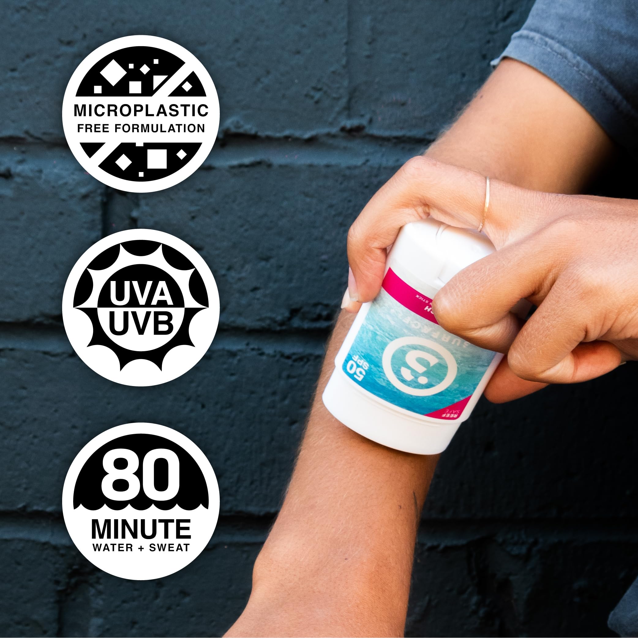 Surface TROPIX Sheer Touch Sunscreen Stick, Water Resistant, UVA/UVB Broad Spectrum, Fast Drying Protection, PABA Free - SPF 50-1 PACK