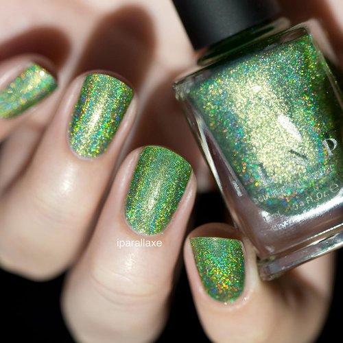 ILNP 1UP Lime Green Holographic Nail Polish - Long-Lasting, Chip Resistant, Vegan & Non-Toxic | 12ml
